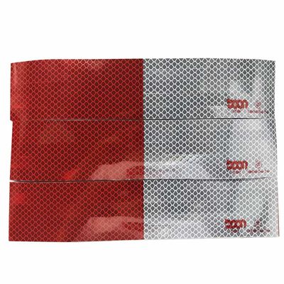Roter und weißer Retro- reflektierender Markierungen PVC-Kleber für LKW-Fahrzeug