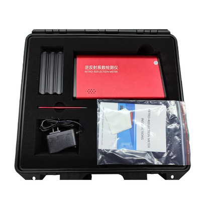 Gelb-Grau Retroreflektometer mit 6V DC-Stromversorgung, 4 AA Batterien und 999 Testdaten